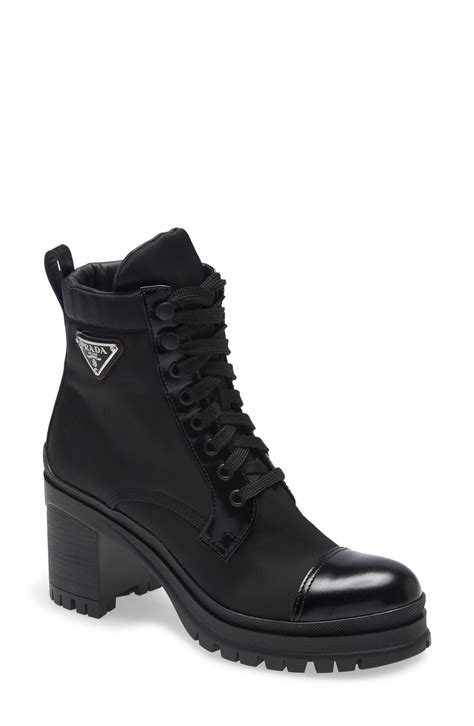 prada sports boots|Prada block heel combat boots.